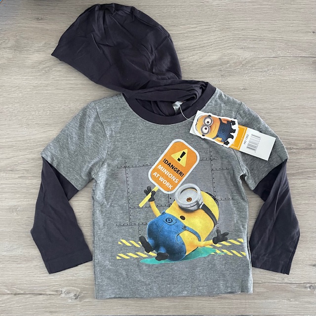 Minions T-shirt lange mouw met capuchon