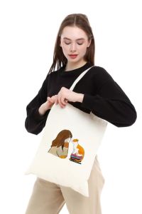 Canvas Tas - Kat & Meisje