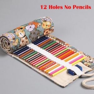 Pen Wrap Roll Canvas met Dierenprint